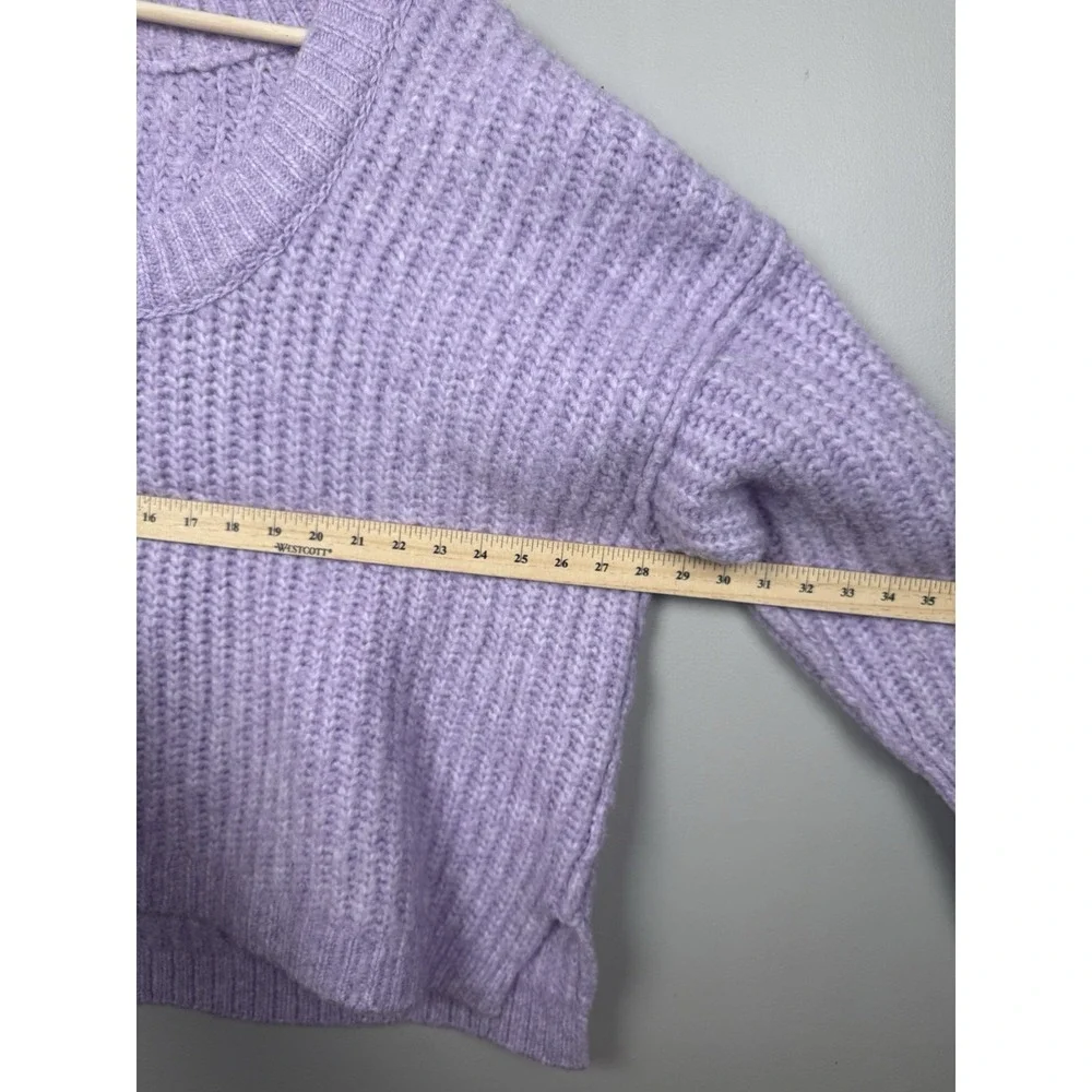 Free People Blue Bell Oversized Chunky Knit Purple Lavender Sweater Cozy‎ Casual